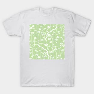 Tea Green Batik Floral T-Shirt